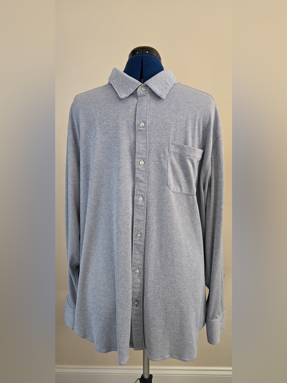 Tommy Bahama Light Blue Waffle Knit Button-Down Shirt Size 2XLB